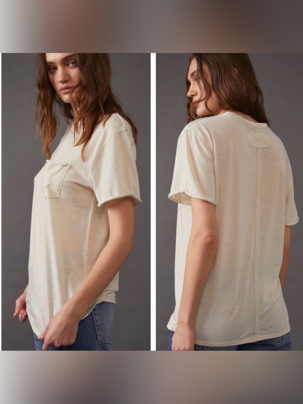 Free People Vella Tee In White Swan